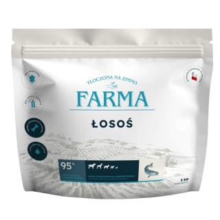 Farma karma sucha dla psa tłoczona na zimno Łosoś 2kg
