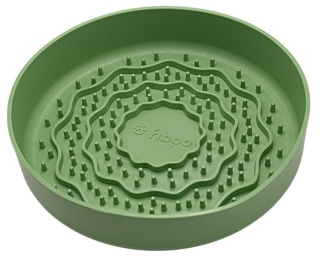 Fiboo - Lick fiboowl - miska spowalniająca jedzenie i mata do lizania 2w1 - jasno zielona