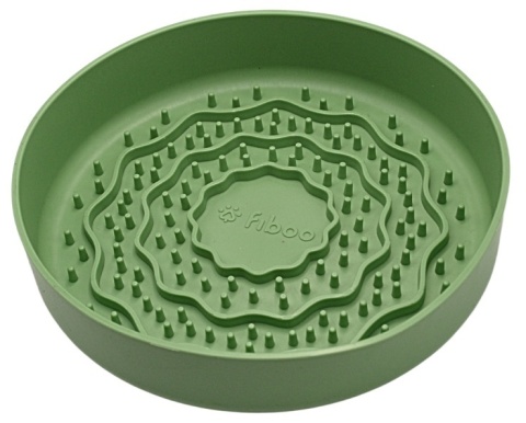 Fiboo - Lick fiboowl - miska spowalniająca jedzenie i mata do lizania 2w1 - jasno zielona