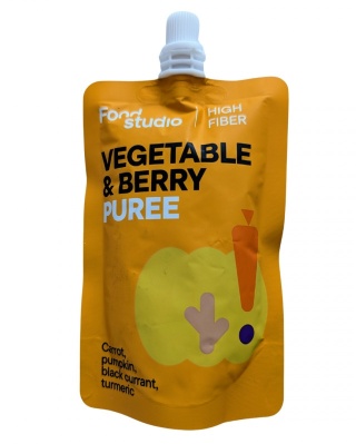 Food Studio Chefs PUREE dla psów WARZYWNO-OWOCOWE z marchewką, dynią, czarną porzeczką i kurkumą 150ml