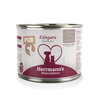 HERRMANN'S MANUFAKTUR Kreativ Mix Kanguru Pur – Karma Mokra – 100% Kangur (200g)