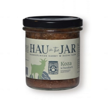 Hau in the Jar gotowana karma mokra dla psów – Koza w burakach 350g