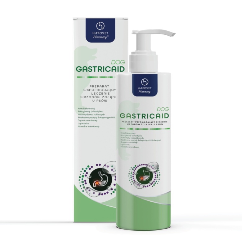 Hippovet Pharmacy GastricAid Dog preparat na refluks wrzody i podrażniony żołądek u psa