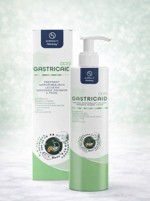Hippovet Pharmacy GastricAid Dog 250 ml – preparat na refluks, wrzody i podrażniony żołądek u psa