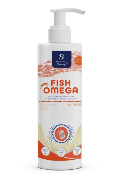 Hippovet Pharmacy Omega Fish – emulsja rybna dla psów i kotów – 250 ml