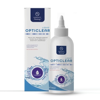Hippovet Pharmacy – OptiClear Liquid – płyn do przemywania oczu dla małych i dużych zwierząt 200 ml