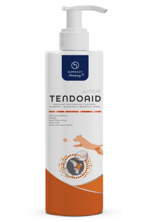 Hippovet Pharmacy – TendoAid Junior – wsparcie stawów u szczeniąt – 250ml
