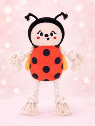 Hug Smart Puppy Garden – Ladybug - zabawka dla psa - urocza biedronka ze sznurem