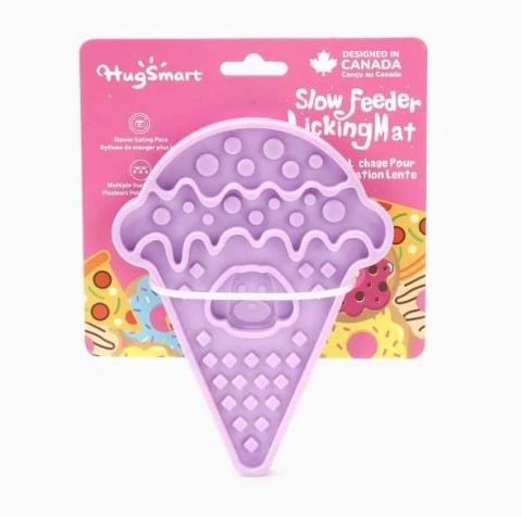 HugSmart - Dog Bowl Pet Lickmat - Ice Cream Slow Feeder - lick mata dla psa - 16 cm