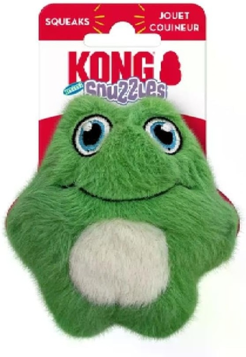 Kong - Snuzzles Mini Frog XS - Mini zabawka dla psa 10,8cm - Żabka