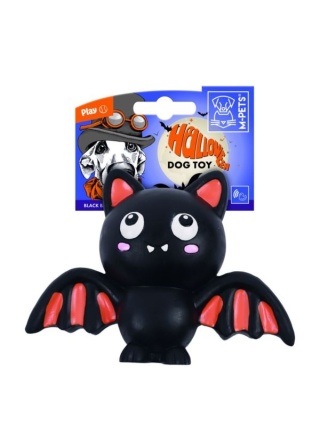 M-Pets – Halloweenowa lateksowa zabawka dla psa – czarny nietoperz