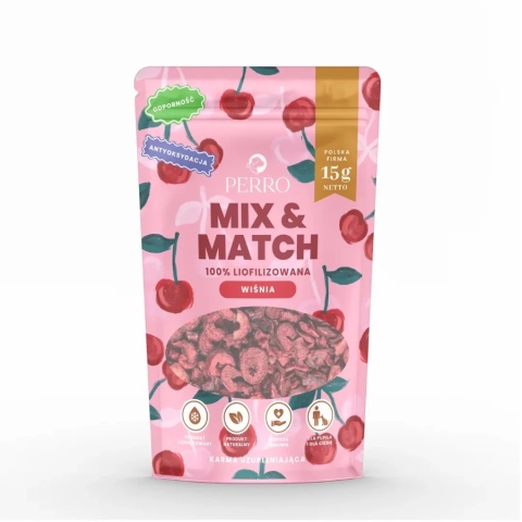 MIX & MATCH Wiśnia – liofilizowane przysmaki dla psa 15 g