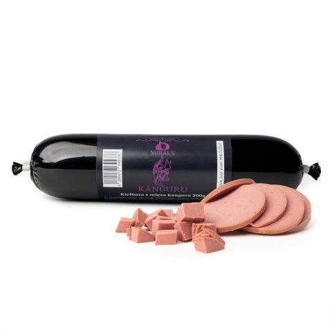 MIRALS Kanguru – kiełbasa treningowa z mięsa kangura dla psa (200 g)