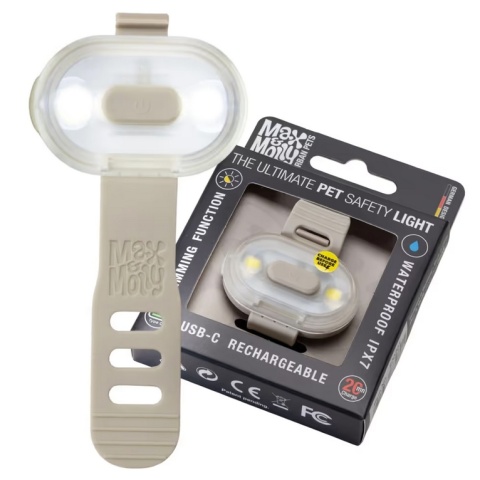 Max&Molly Matrix 2.0 Ultra LED – lampka dla psa beżowa