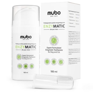 Mubo EnzyMatic Toothpaste – profesjonalna pasta enzymatyczna dla psa i kota z czyścikiem 100 ml