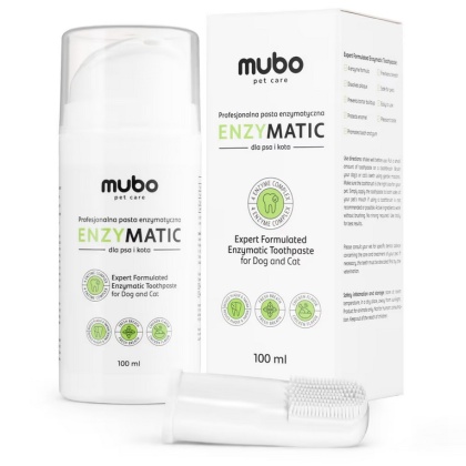 Mubo EnzyMatic Toothpaste – profesjonalna pasta enzymatyczna dla psa i kota z czyścikiem 100 ml