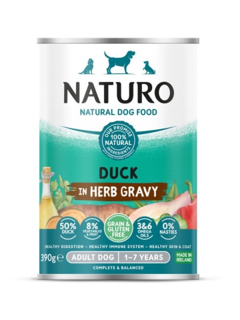 Naturo Adult Kaczka, jagody, dynia i cukinia w sosie 390g