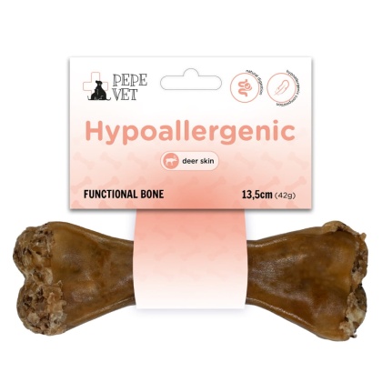 PEPE VET – Kość do żucia Hypoallergenic 13,5 cm gryzak dla psów wrażliwych i alergicznych