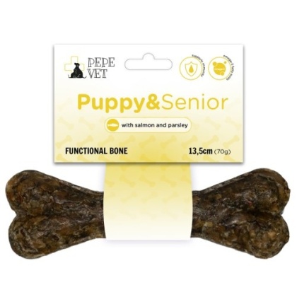 PEPE VET – Kość do żucia Puppy & Senior 13,5 cm - wsparcie stawów i kondycji psa