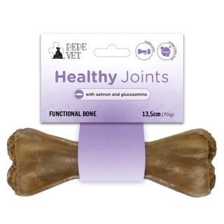 PEPE VET – Kość do żucia dla psa Healthy Joints 13,5 cm z łososiem, glukozaminą i chondroityną