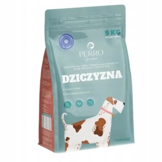 PERRO Gourmet Dziczyzna - karma tłoczona na zimno dla psów dorosłych średnich i dużych ras 9kg