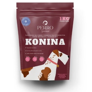PERRO Gourmet Konina – Karma tłoczona na zimno dla psów dorosłych średnich i dużych ras 1kg