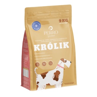 PERRO Gourmet Królik - Karma tłoczona na zimno dla psów dorosłych średnich i dużych ras 9kg
