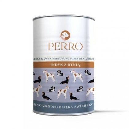 PERRO karma mokra JUNIOR Indyk i dynia - dla szczeniąt - 400g