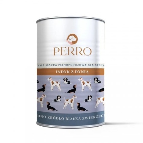 PERRO karma mokra JUNIOR Indyk i dynia - dla szczeniąt - 400g