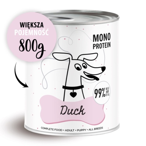 Paka Zwierzaka - Karma mokra PEPE Duck (kaczka) 800g