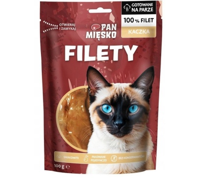 Pan Mięsko - gotowany filet z kaczki dla psa i kota - 100g