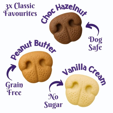 Park Life Dog Friendly Noses Classic Favourites - smaczki dla psa w kształcie psich nosków 240g