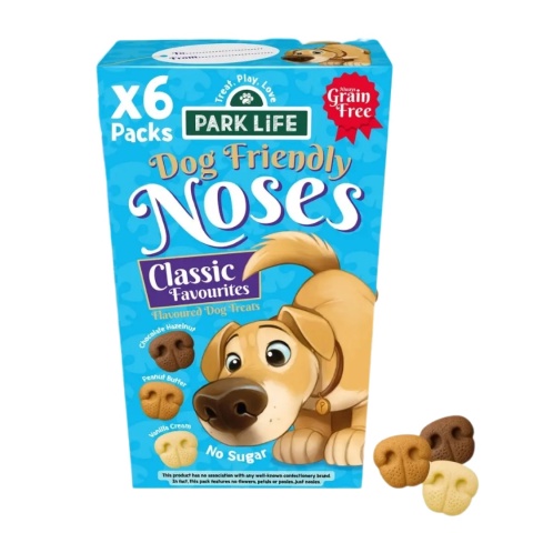 Park Life Dog Friendly Noses Classic Favourites - smaczki dla psa w kształcie psich nosków 240g