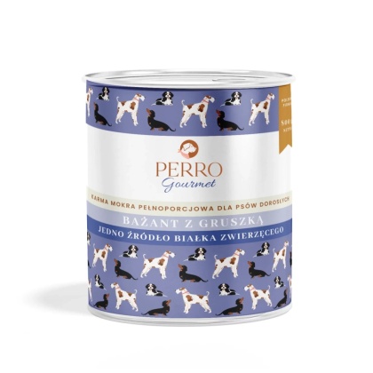 Perro Gourmet Bażant z gruszką – karma mokra dla psów dorosłych 800 g