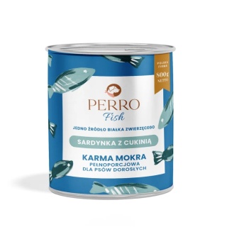 Perro Karma mokra Sardynka z cukinią – monobiałkowa formuła dla psów dorosłych 800g