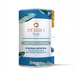 Perro Karma mokra Sardynka z cukinią – monobiałkowa formuła dla psów dorosłych 400g
