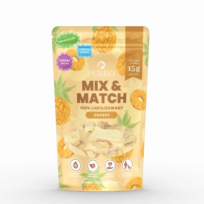 Perro MIX & MATCH Ananas – Liofilizowane przysmaki dla psów (15 g)