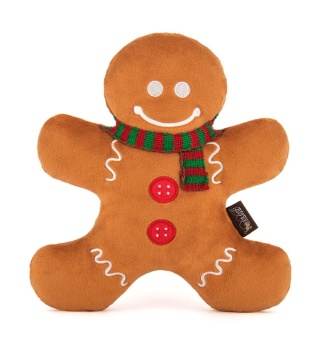 Pets P.L.A.Y. - Holiday Classic Holly Jolly Gingerbread Man - świąteczny pierniczek - zabawka dla psa