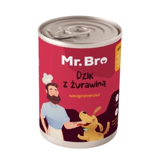 Mr. Bro – Dzik z żurawiną – monoproteinowa karma mokra dla psa 400 g