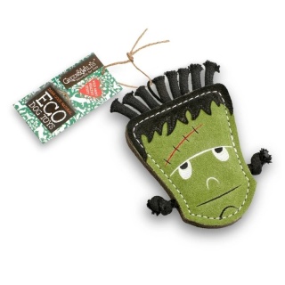 GREEN & WILD'S Stitch - wytrzymała , skórzana zabawka dla psa - frankenstein