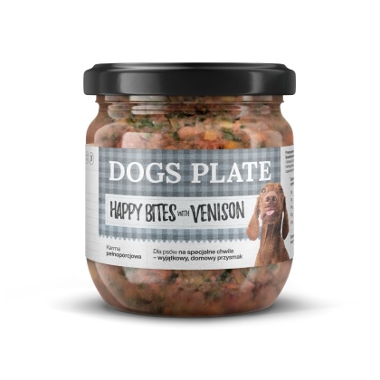 Dogs Plate Happy Bites z sarną - smakowity posiłek dla psa - 380g