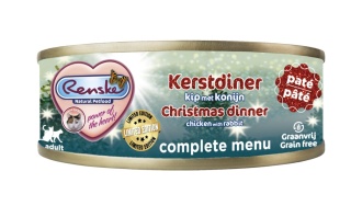 RENSKE CAT CHRISTMAS DINNER – świąteczna karma mokra dla kota – kurczak z królikiem 70 g