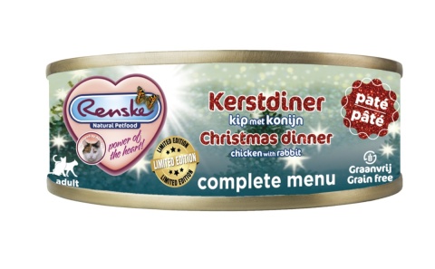 RENSKE CAT CHRISTMAS DINNER – świąteczna karma mokra dla kota – kurczak z królikiem 70 g