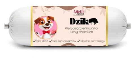 Smaki Prezesa – kiełbaska treningowa dla psa – dzik 400 g
