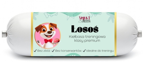 Smaki Prezesa – kiełbaska treningowa dla psa – łosoś 400 g
