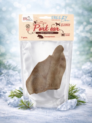 Syta Micha 100% liofilizowane ucho wieprzowe dla psa 1szt.