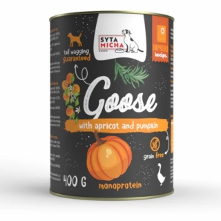 Syta Micha Karma mokra dla psa gęś z morelami i dynią 400g