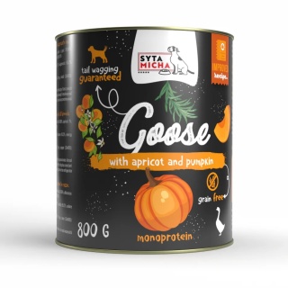 Syta Micha Karma mokra dla psa gęś z morelami i dynią 800g
