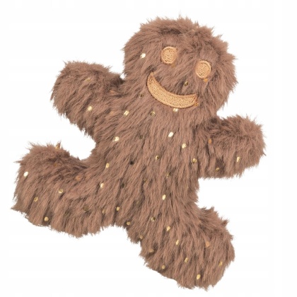 TRIXIE Xmas – Pluszowy Ludzik z Piernika z kocimiętką dla kota – 10,5 cm