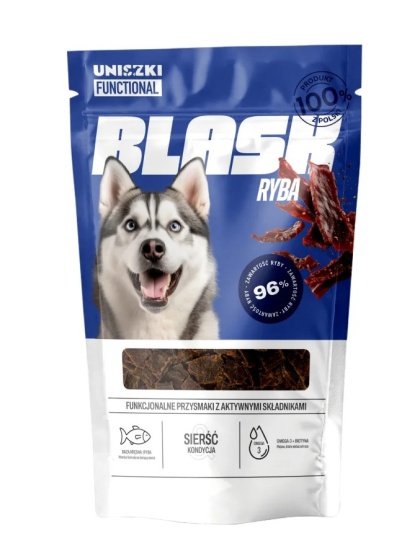 Uniszki Blask - smaczki dla psa na sierść i skórę – Ryba - 90g